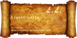Ligeti Leila névjegykártya